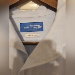 Kamakura Linen Cotton Shirt, Made in Japan Large